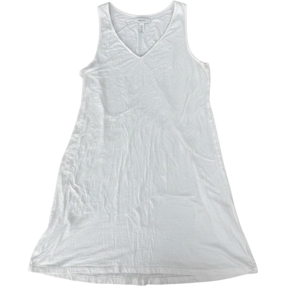 Soft Surroundings White Sleeveless V-Neck Layering Slip Dress